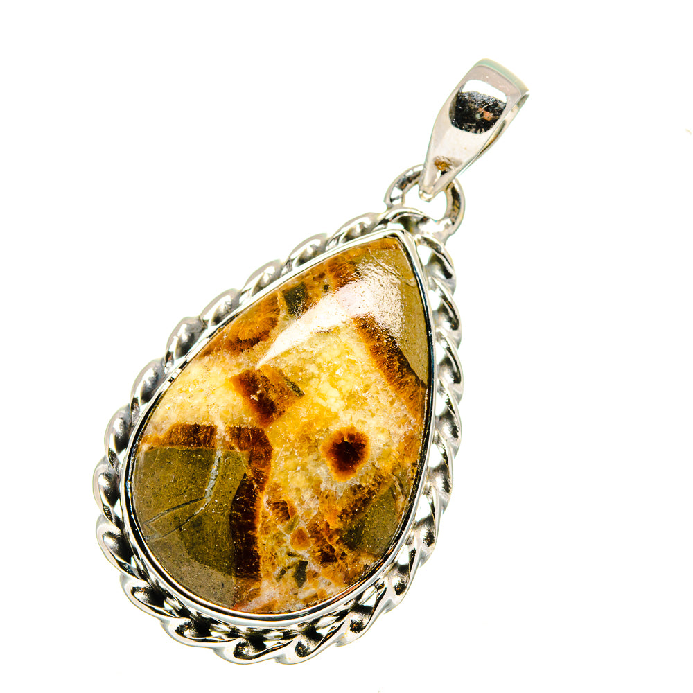 Septarian Nodule Pendants handcrafted by Anasilvercos - PD12468