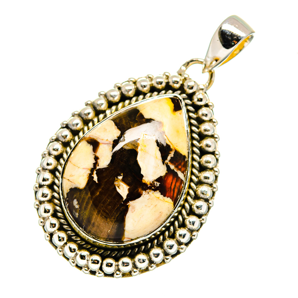 Peanut Wood Jasper Pendants handcrafted by Anasilvercos - PD12475