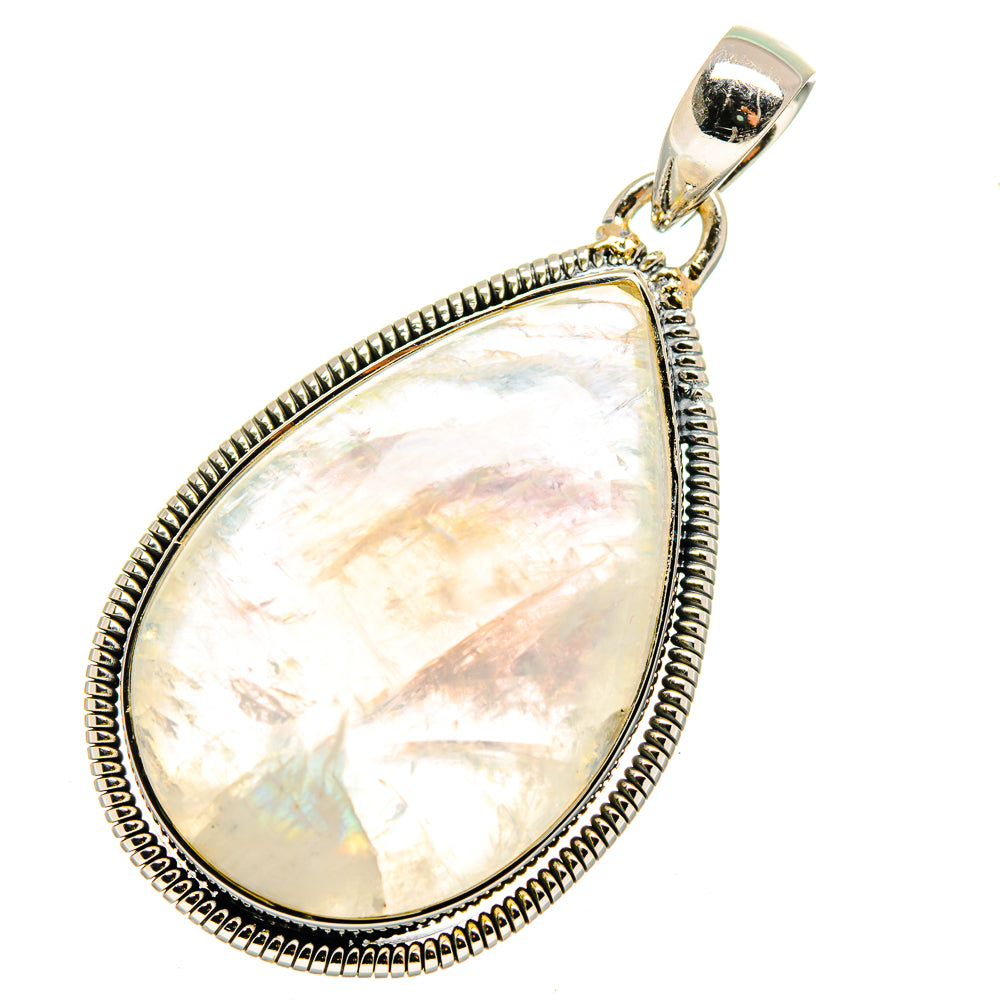 Rainbow Moonstone Pendants handcrafted by Anasilvercos - PD12498