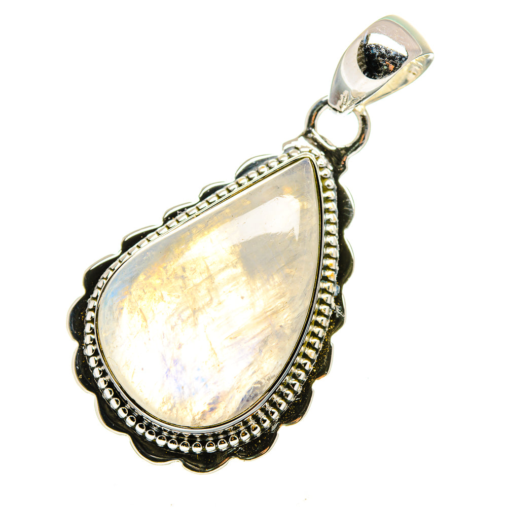 Rainbow Moonstone Pendants handcrafted by Anasilvercos - PD12521