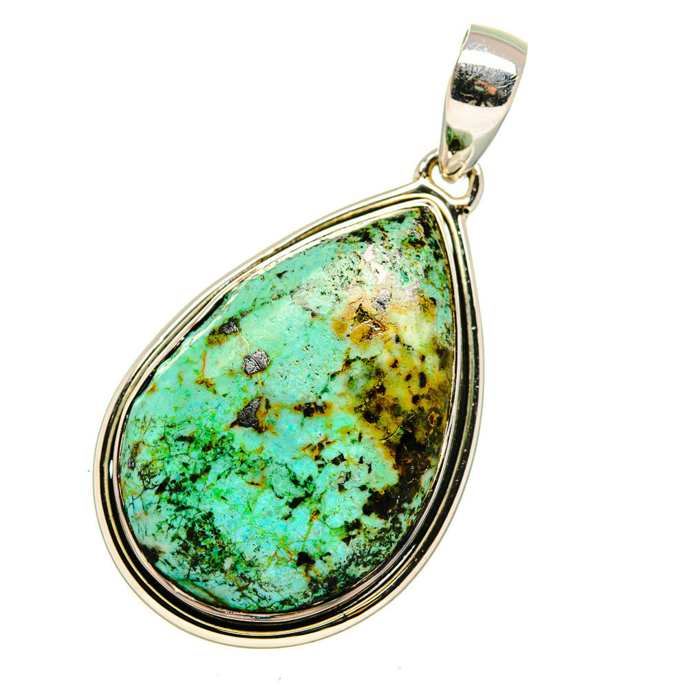 Tibetan Turquoise Pendants handcrafted by Anasilvercos - PD12523