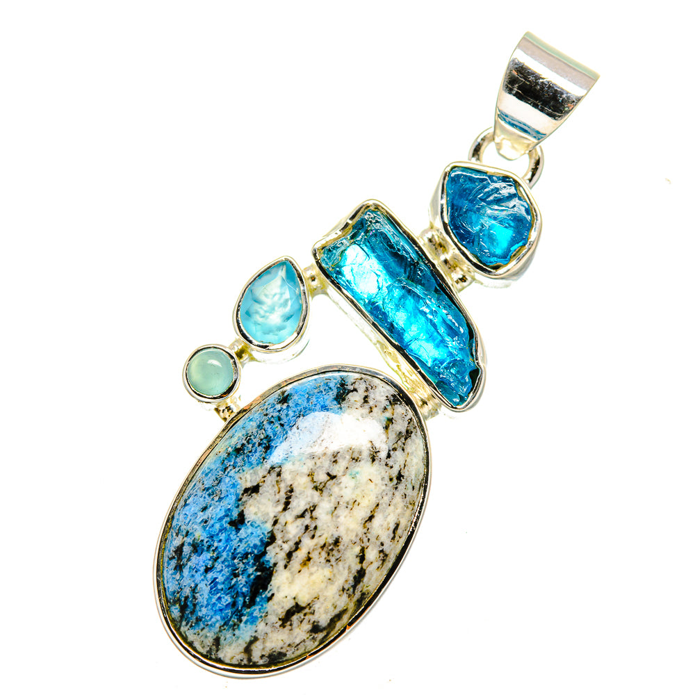 K2 Blue Azurite Pendants handcrafted by Anasilvercos - PD12530