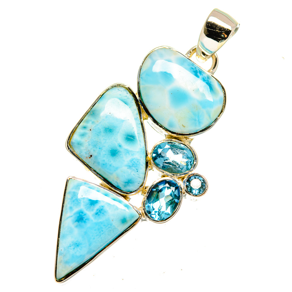 Larimar Pendants handcrafted by Anasilvercos - PD12536