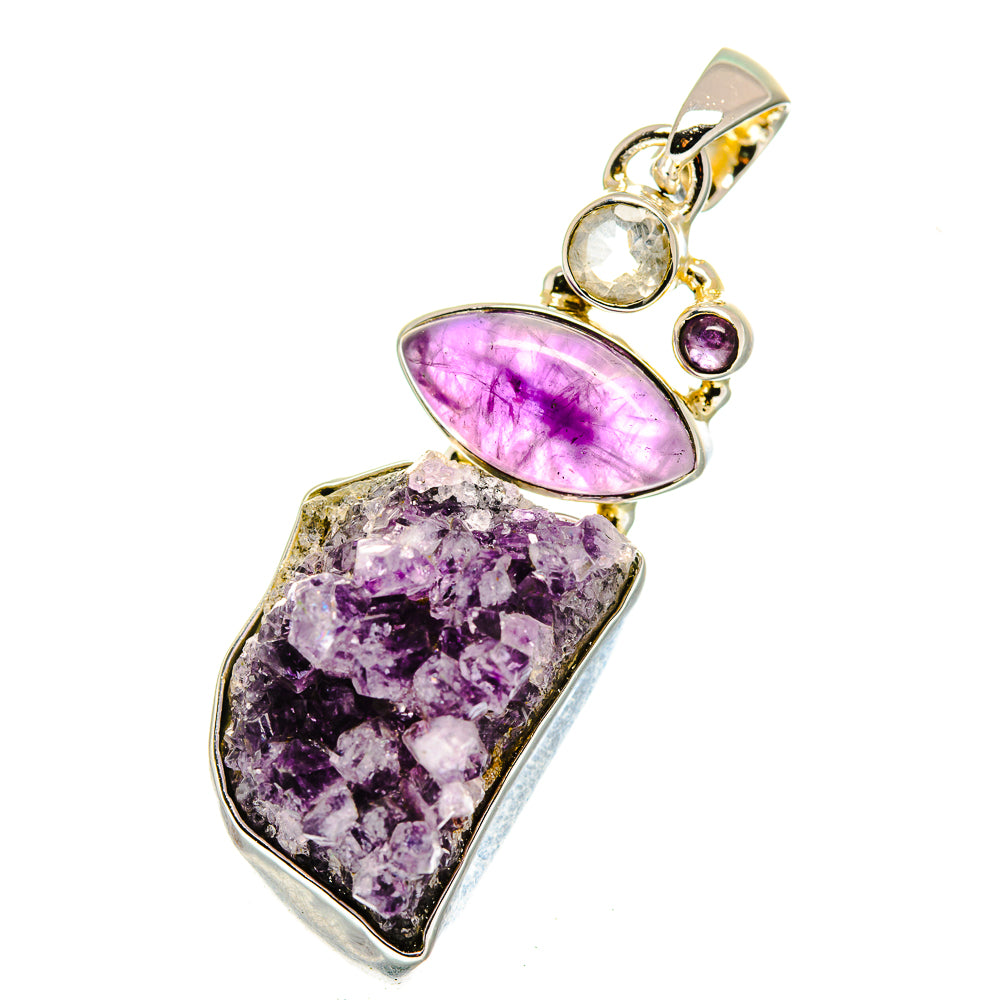 Amethyst Crystal Pendants handcrafted by Anasilvercos - PD12550