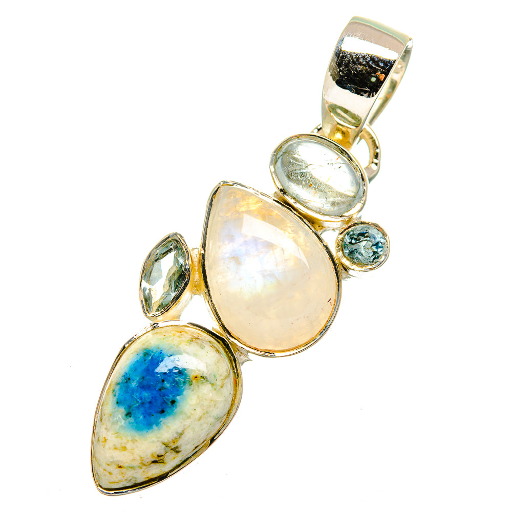 K2 Blue Azurite Pendants handcrafted by Anasilvercos - PD12553