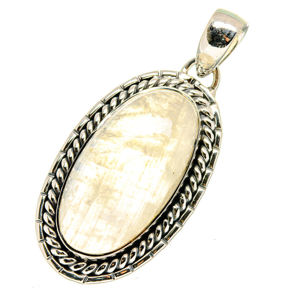 Rainbow Moonstone Pendants handcrafted by Anasilvercos - PD12559