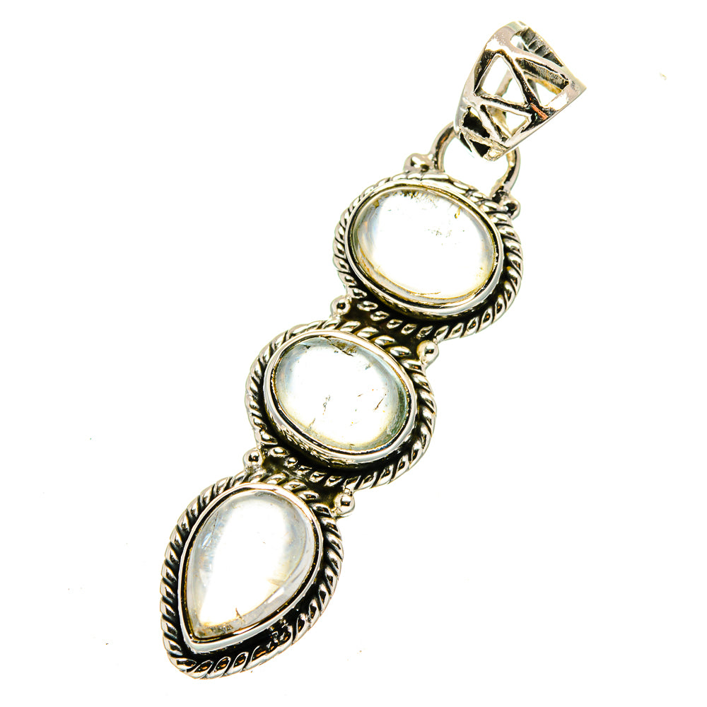 Rainbow Moonstone Pendants handcrafted by Anasilvercos - PD12576