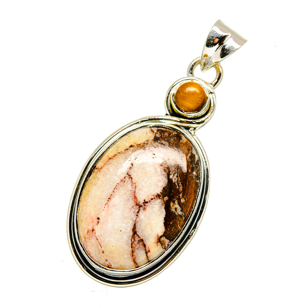 Peanut Wood Jasper Pendants handcrafted by Anasilvercos - PD12581