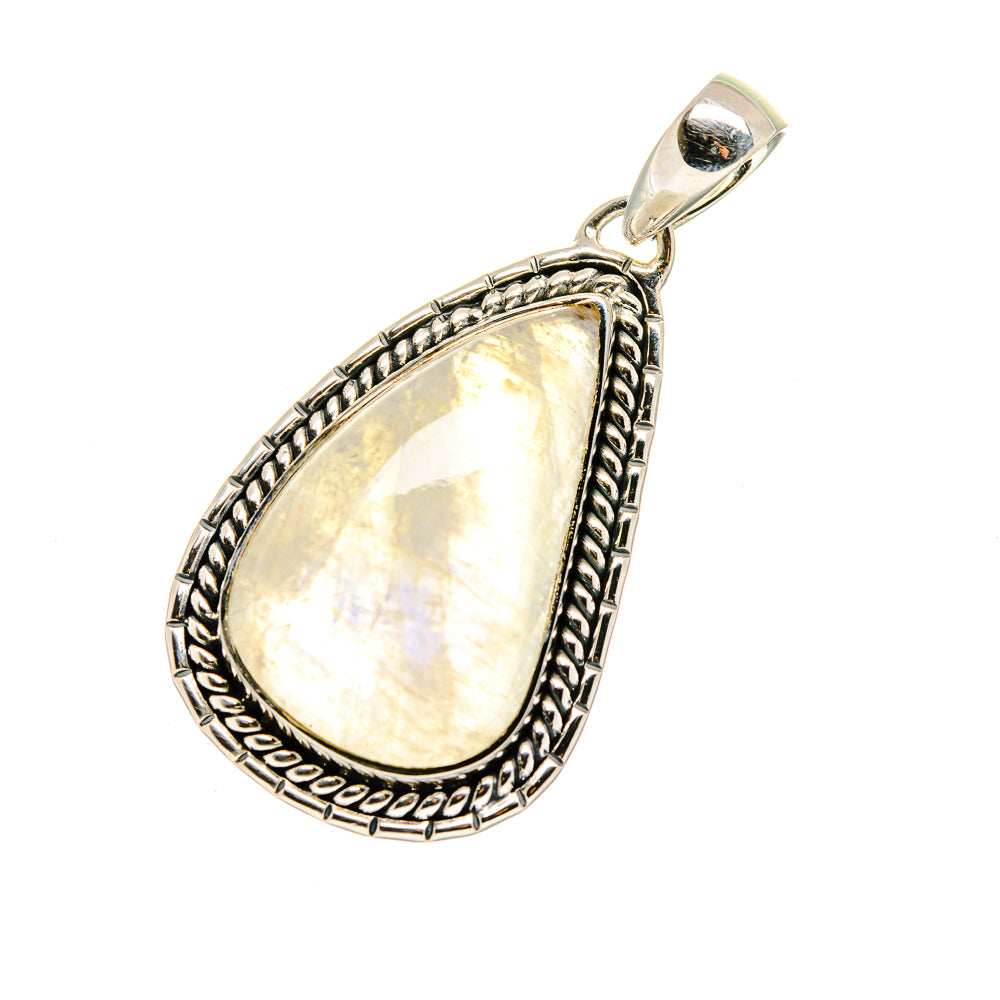 Rainbow Moonstone Pendants handcrafted by Anasilvercos - PD12582