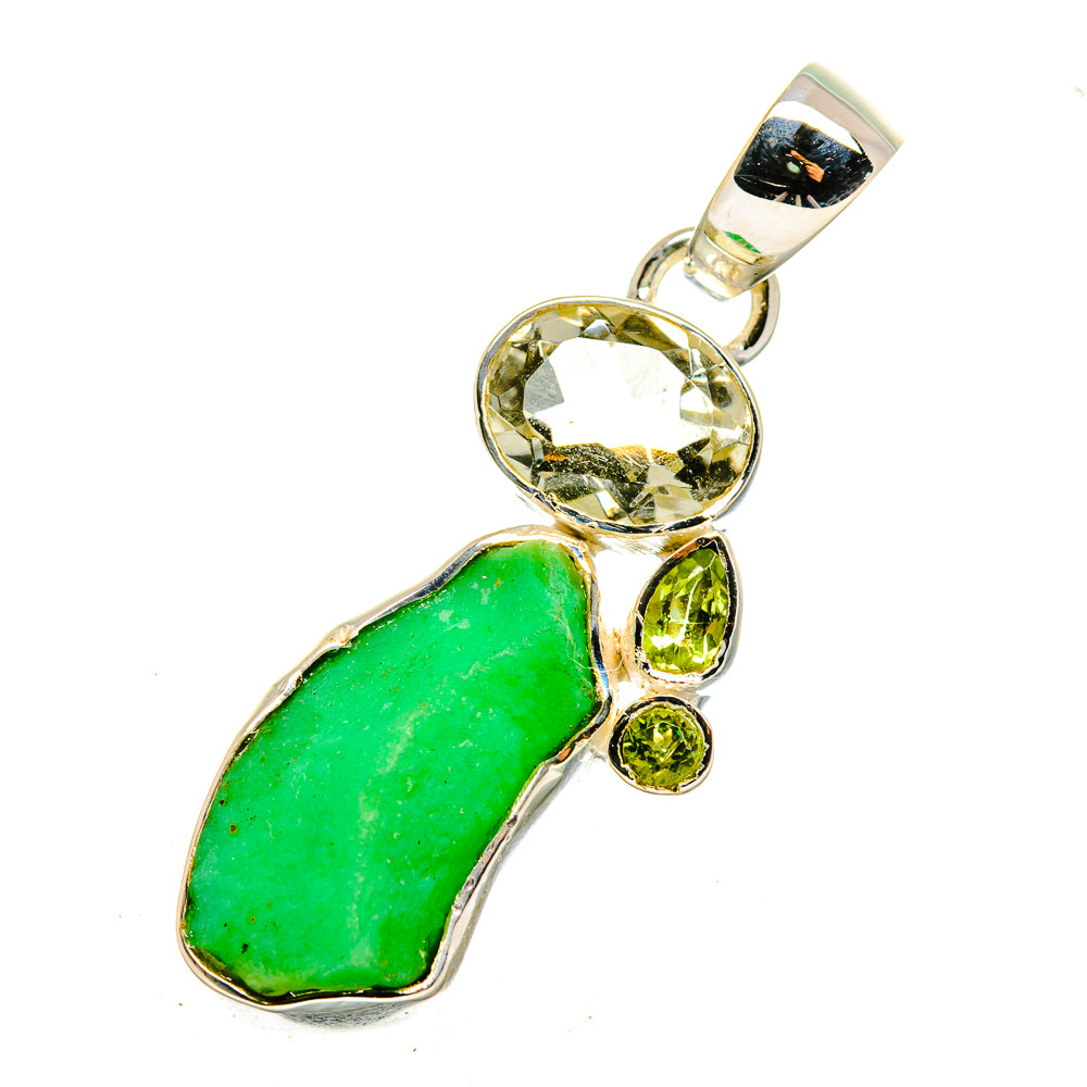 Chrysoprase Pendants handcrafted by Anasilvercos - PD12583