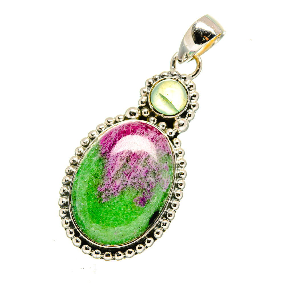 Ruby Zoisite Pendants handcrafted by Anasilvercos - PD12589