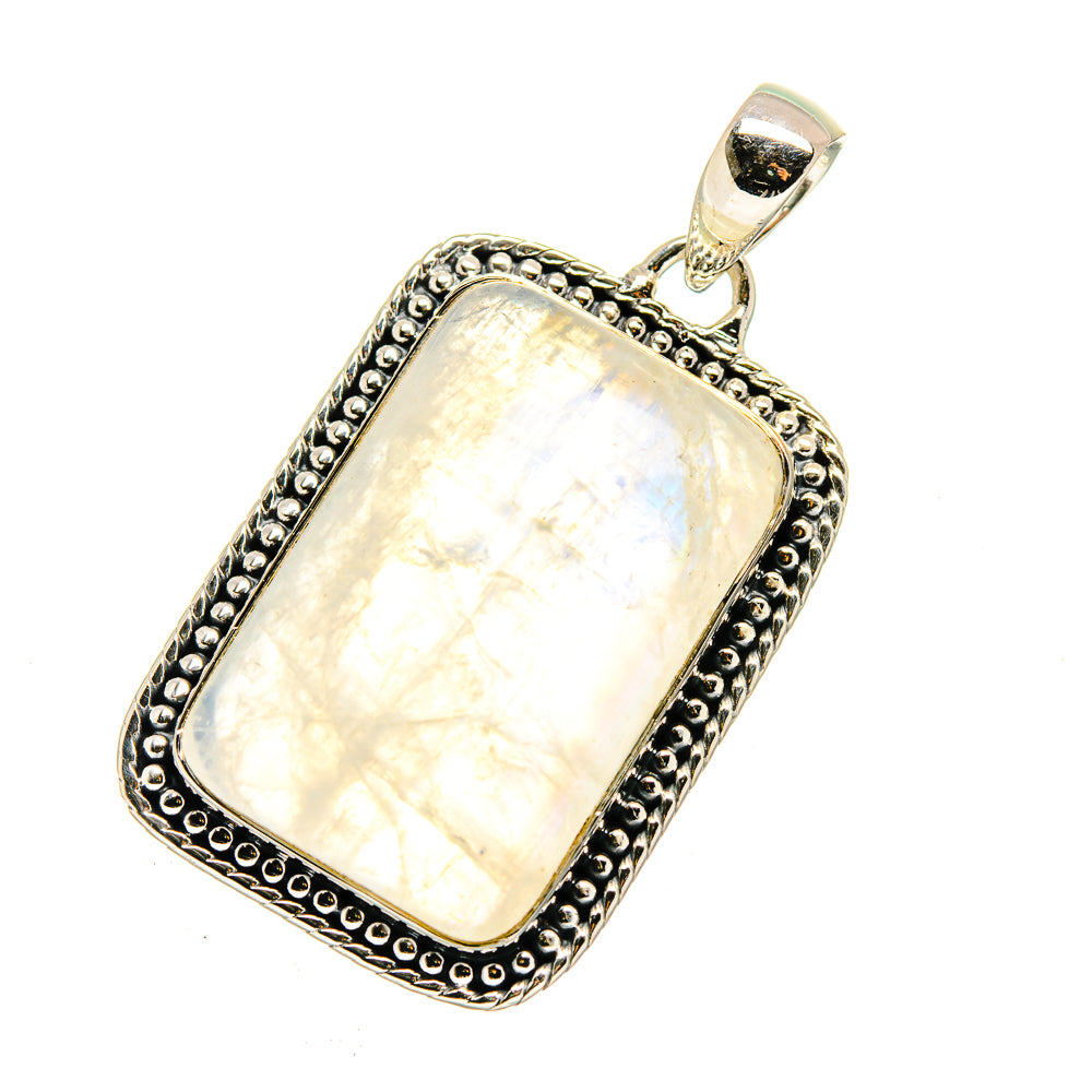Rainbow Moonstone Pendants handcrafted by Anasilvercos - PD12600