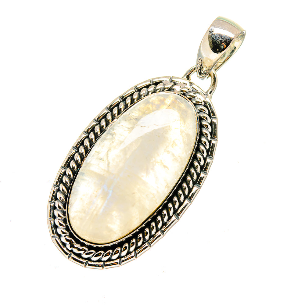 Rainbow Moonstone Pendants handcrafted by Anasilvercos - PD12613