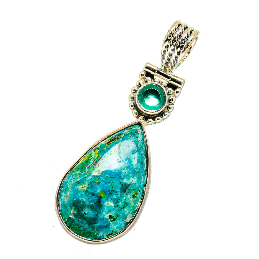 Chrysocolla Pendants handcrafted by Anasilvercos - PD12614