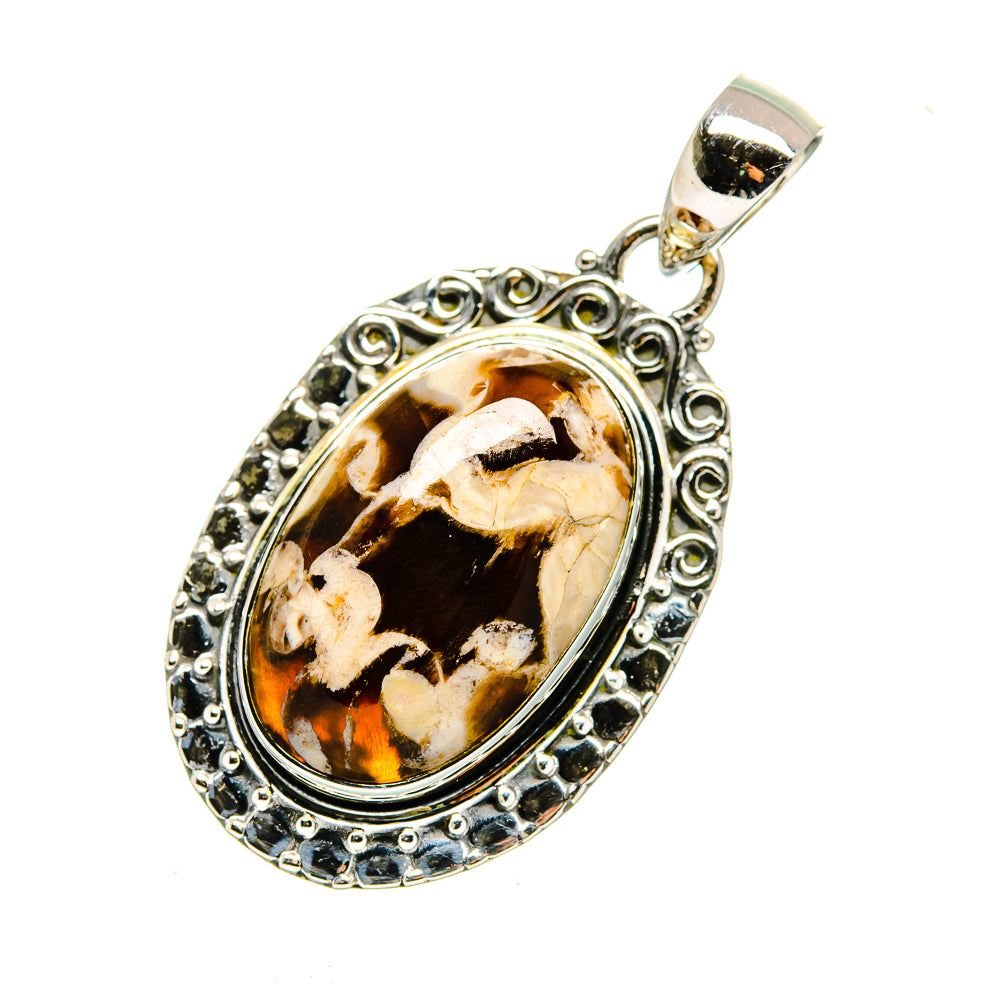 Peanut Wood Jasper Pendants handcrafted by Anasilvercos - PD12616