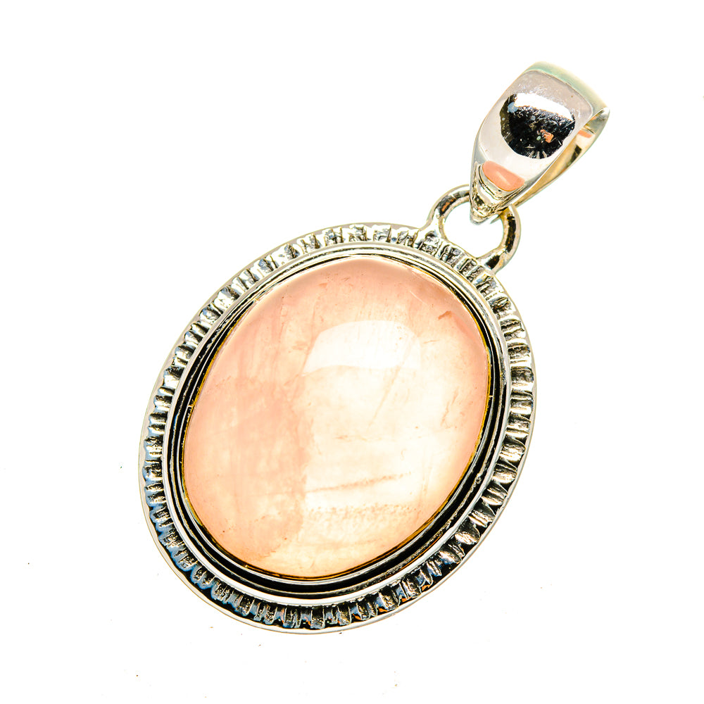 Rose Quartz Pendants handcrafted by Anasilvercos - PD12621