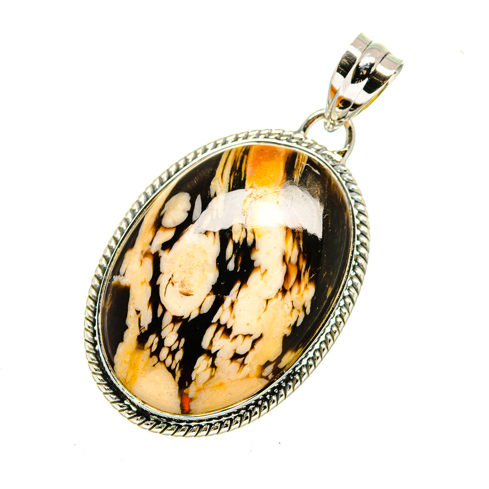 Peanut Wood Jasper Pendants handcrafted by Anasilvercos - PD12623 - Photo 2