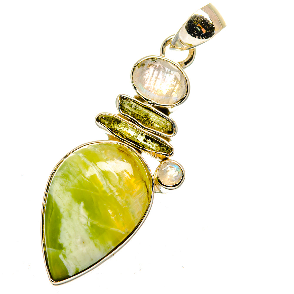 African Green Opal Pendants handcrafted by Anasilvercos - PD12636