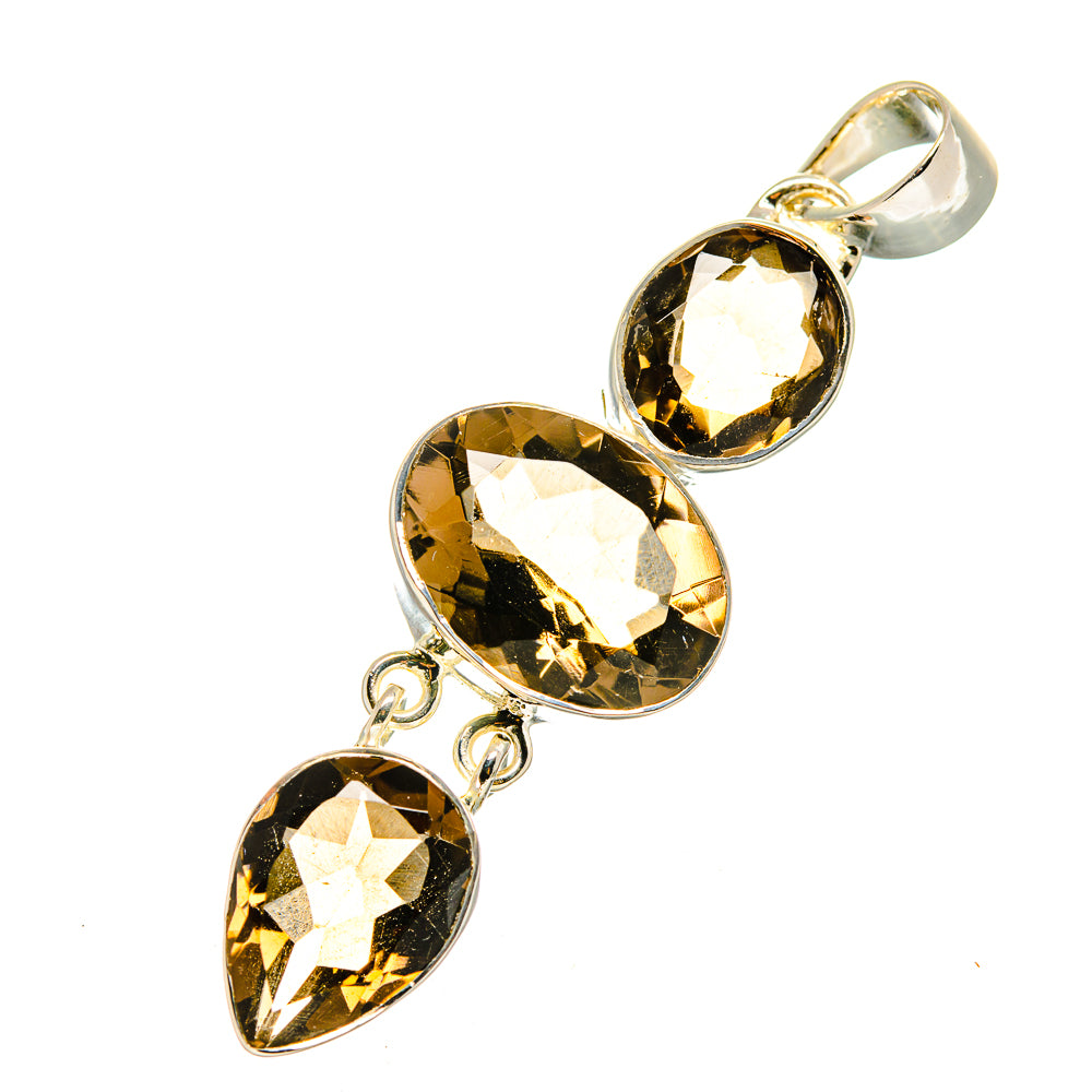 Smoky Quartz Pendants handcrafted by Anasilvercos - PD12651