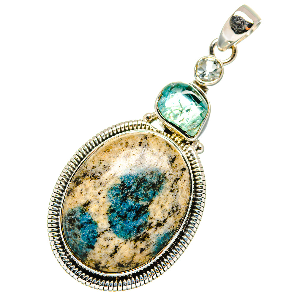 K2 Blue Azurite Pendants handcrafted by Anasilvercos - PD12668