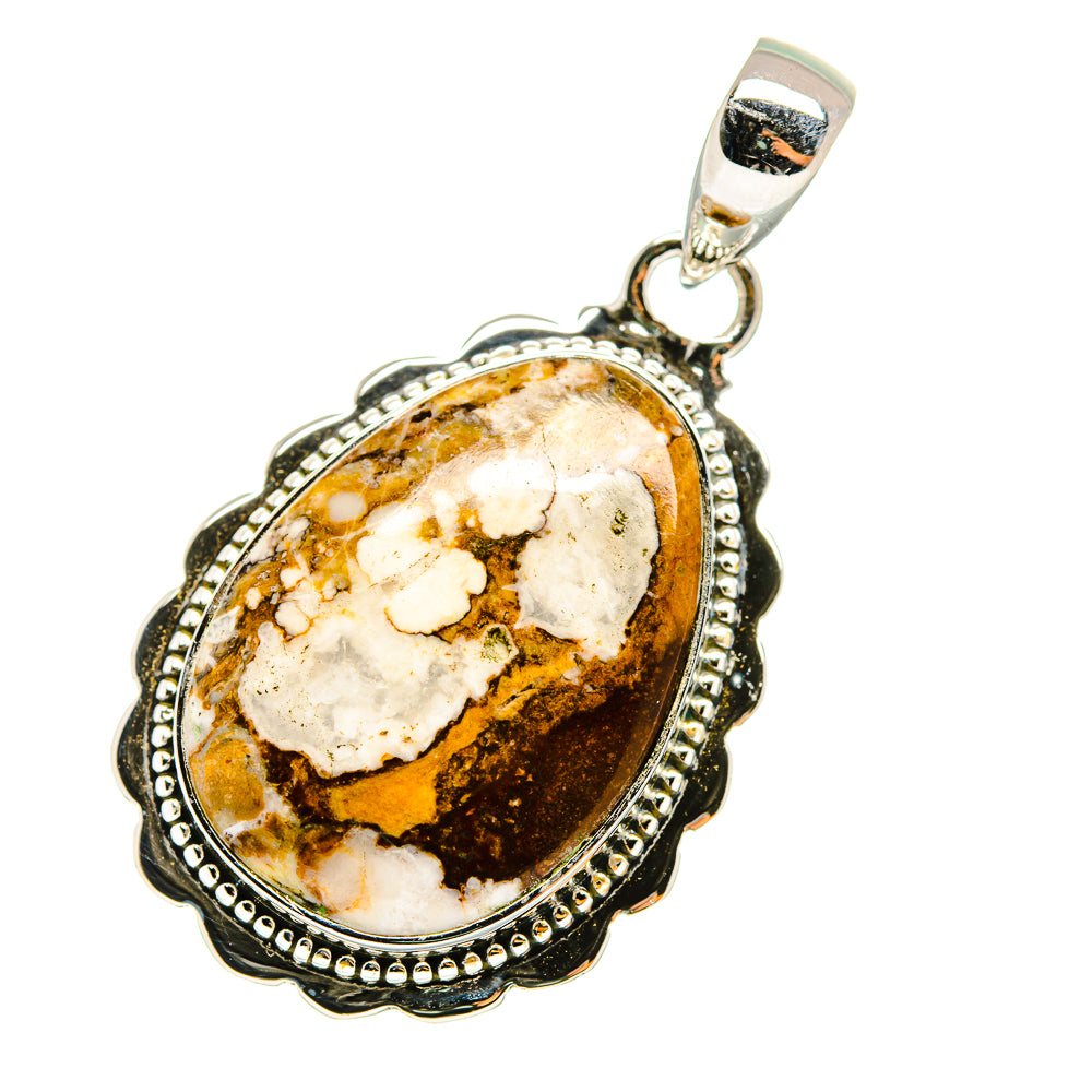 Peanut Wood Jasper Pendants handcrafted by Anasilvercos - PD12669 - Photo 2