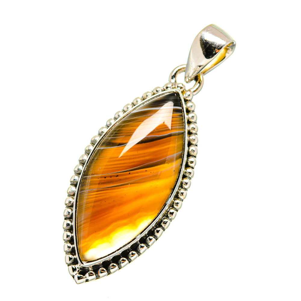 Botswana Agate Pendants handcrafted by Anasilvercos - PD12677 - Photo 2