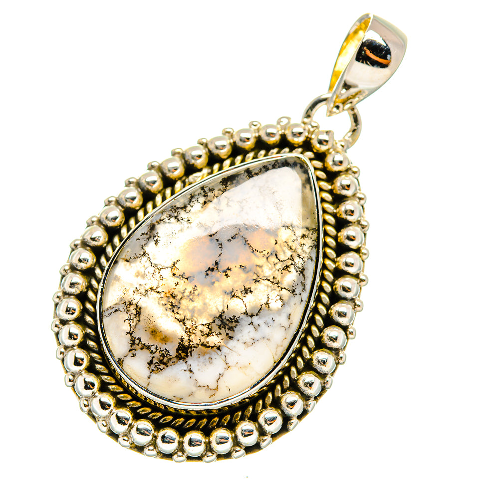 Dendritic Opal Pendants handcrafted by Anasilvercos - PD12690
