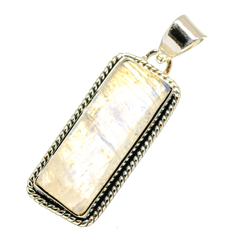 Rainbow Moonstone Pendants handcrafted by Anasilvercos - PD12697