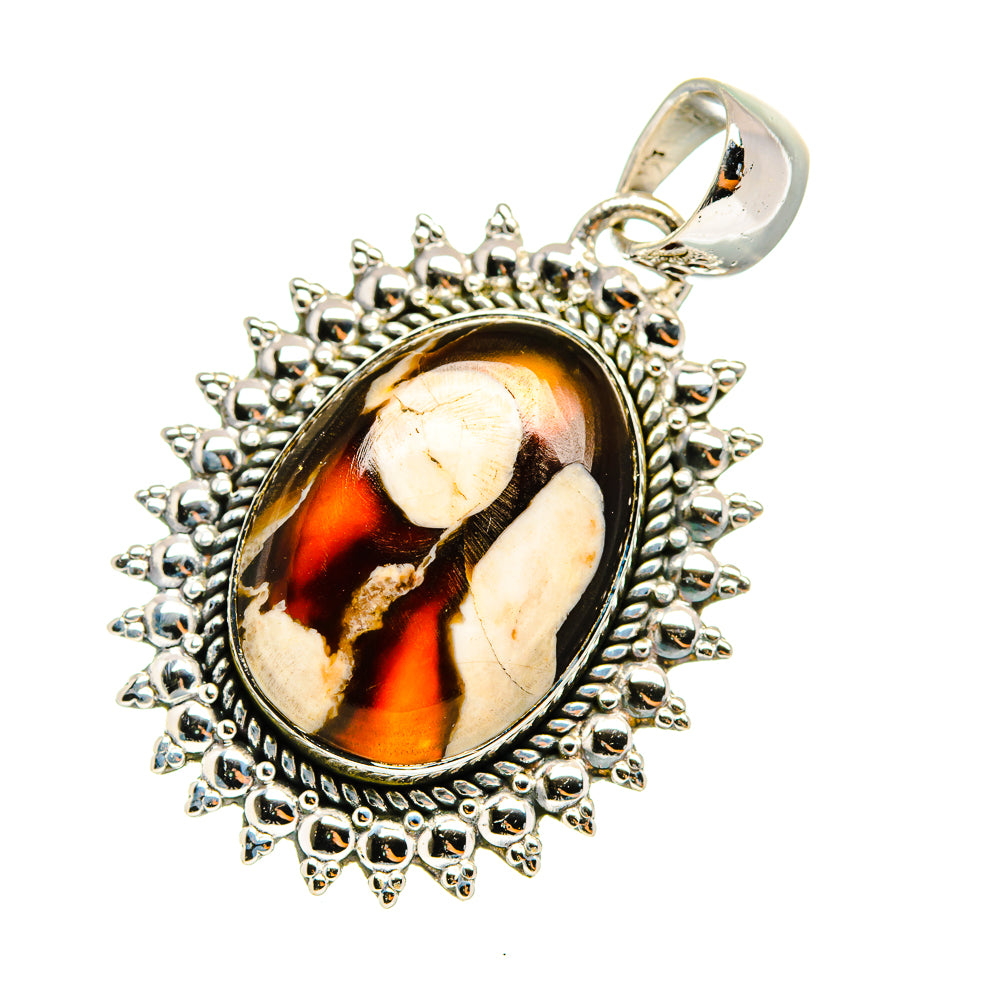 Peanut Wood Jasper Pendants handcrafted by Anasilvercos - PD12700