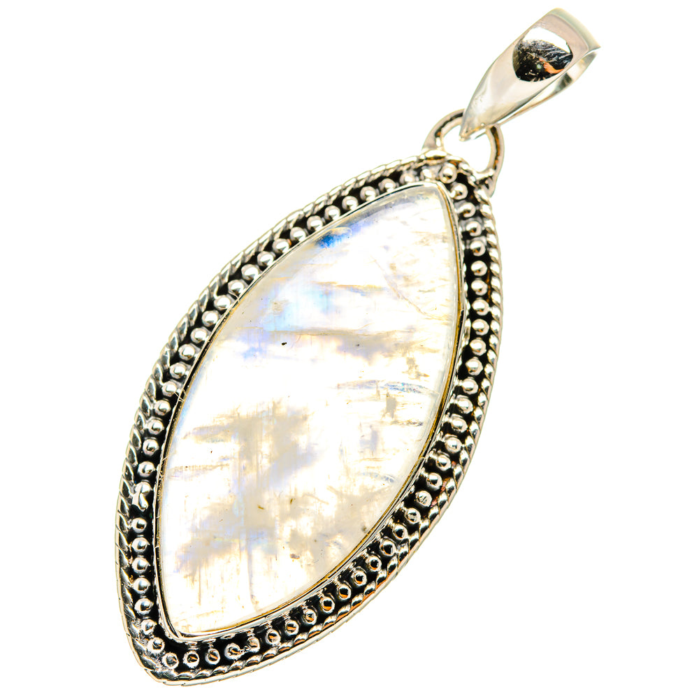 Rainbow Moonstone Pendants handcrafted by Anasilvercos - PD12707