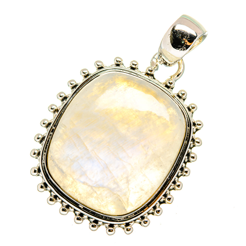 Rainbow Moonstone Pendants handcrafted by Anasilvercos - PD12741