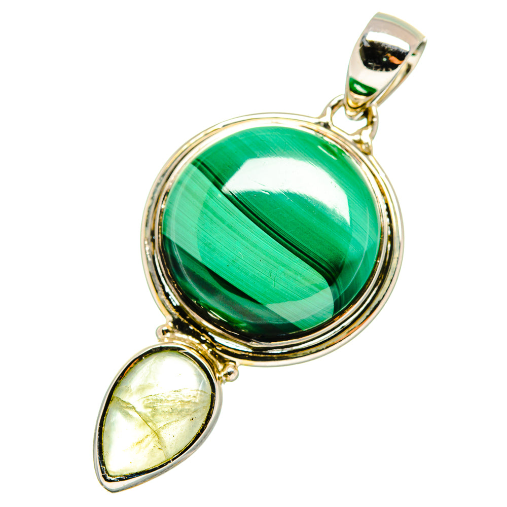 Malachite Pendants handcrafted by Anasilvercos - PD12750