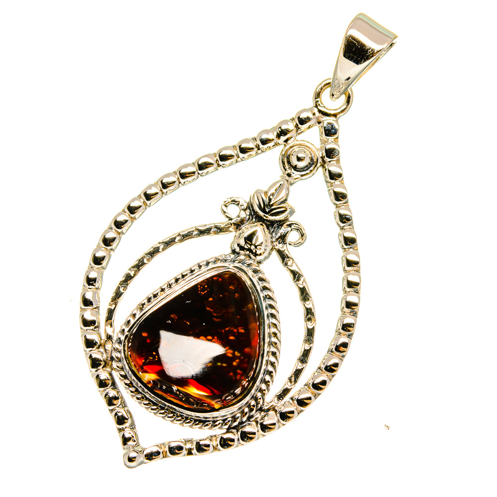 Mexican Fire Agate Pendants handcrafted by Anasilvercos - PD12767