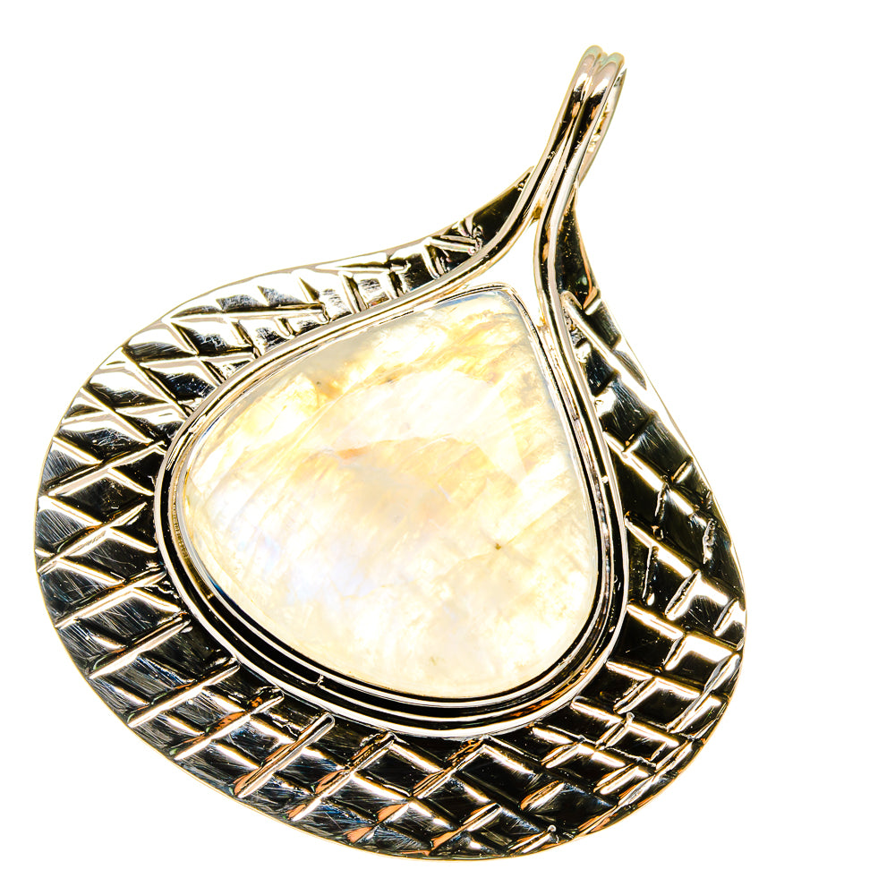 Rainbow Moonstone Pendants handcrafted by Anasilvercos - PD12768
