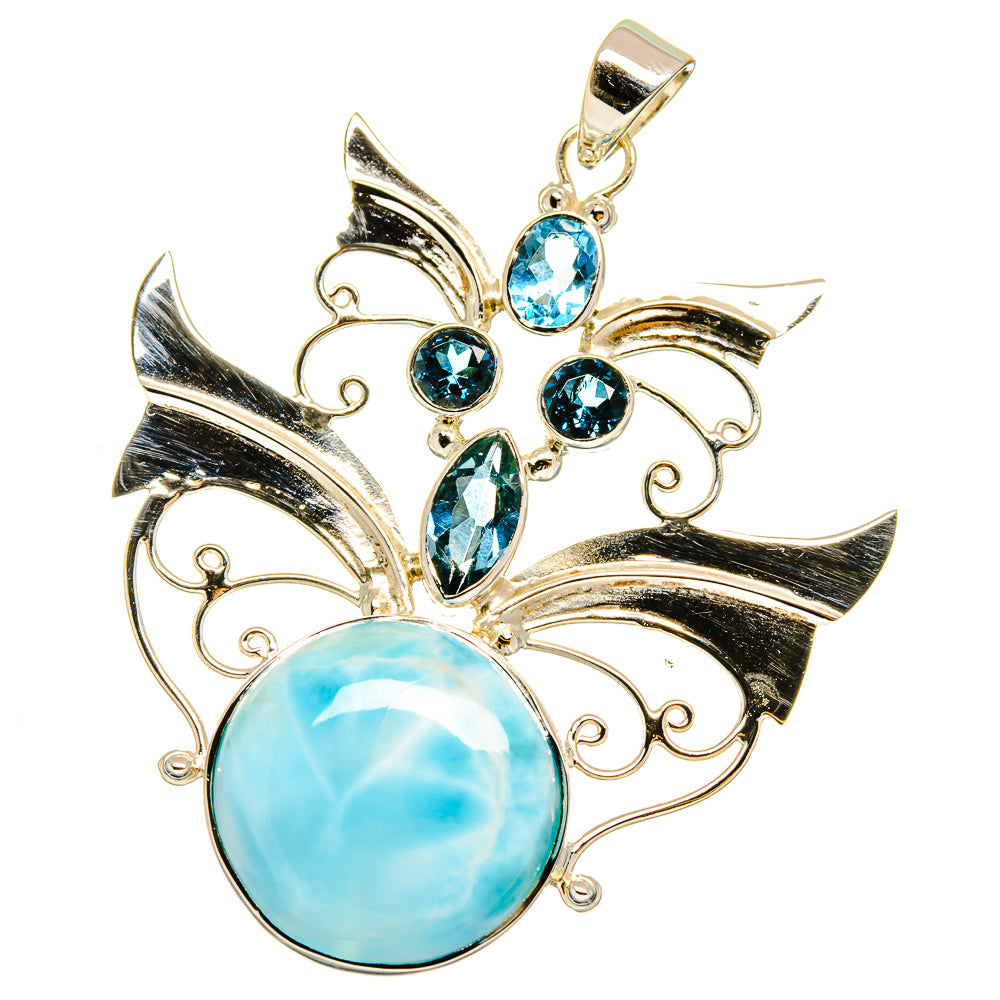 Larimar Pendants handcrafted by Anasilvercos - PD12790