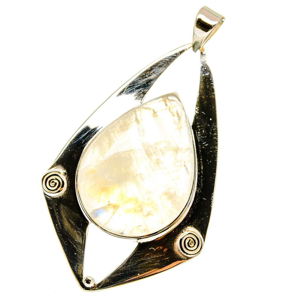 Rainbow Moonstone Pendants handcrafted by Anasilvercos - PD12791
