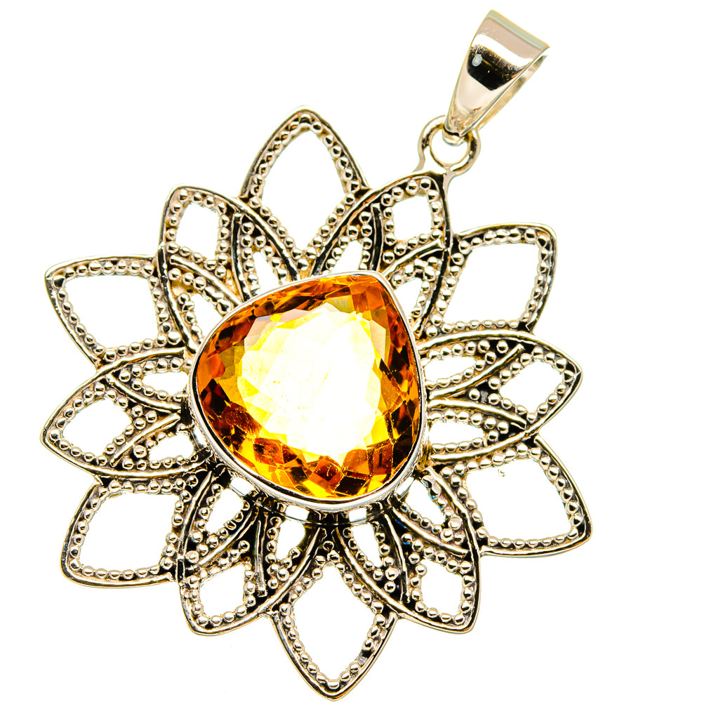 Mandarin Citrine Pendants handcrafted by Anasilvercos - PD12793