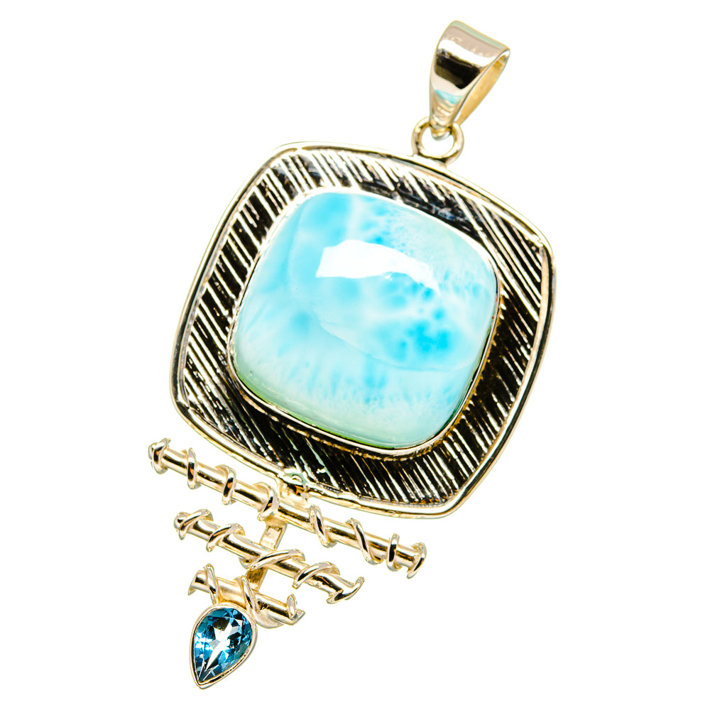 Larimar Pendants handcrafted by Anasilvercos - PD12794