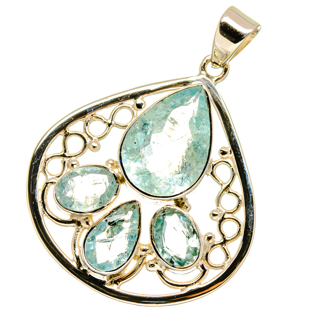 Aquamarine Pendants handcrafted by Anasilvercos - PD12796