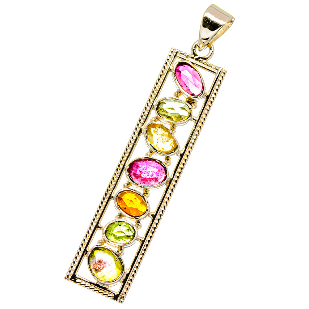 Pink Tourmaline Pendants handcrafted by Anasilvercos - PD12799