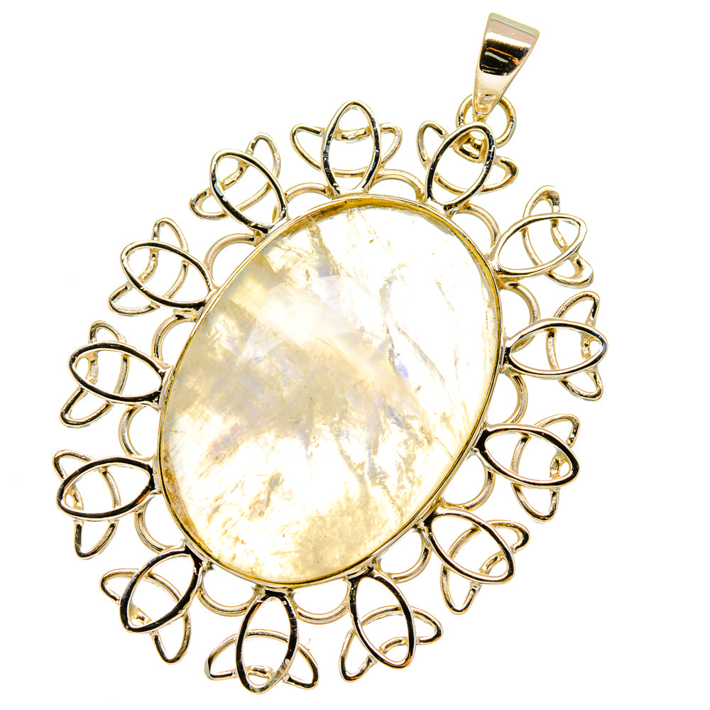 Rainbow Moonstone Pendants handcrafted by Anasilvercos - PD12800