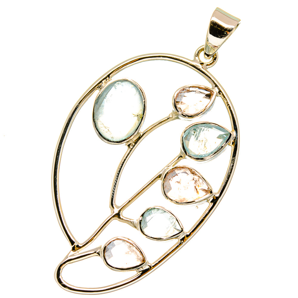 Aquamarine Pendants handcrafted by Anasilvercos - PD12802