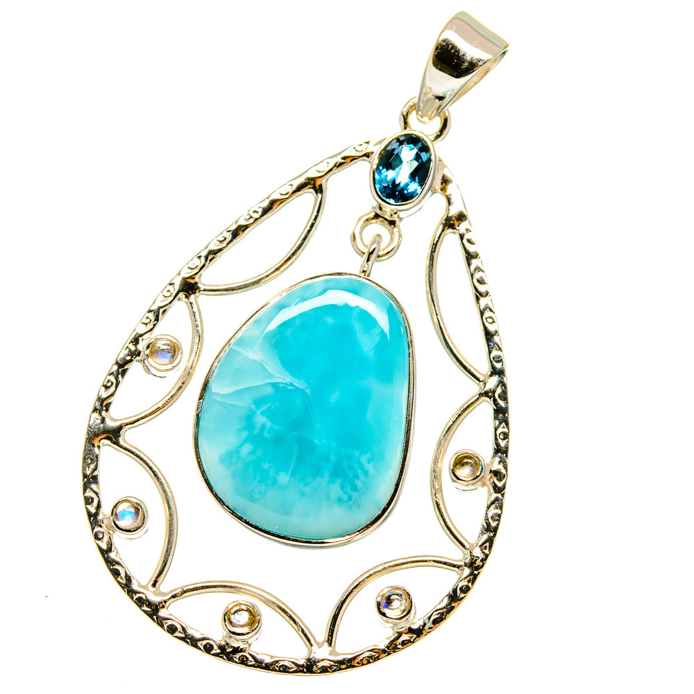 Larimar Pendants handcrafted by Anasilvercos - PD12803
