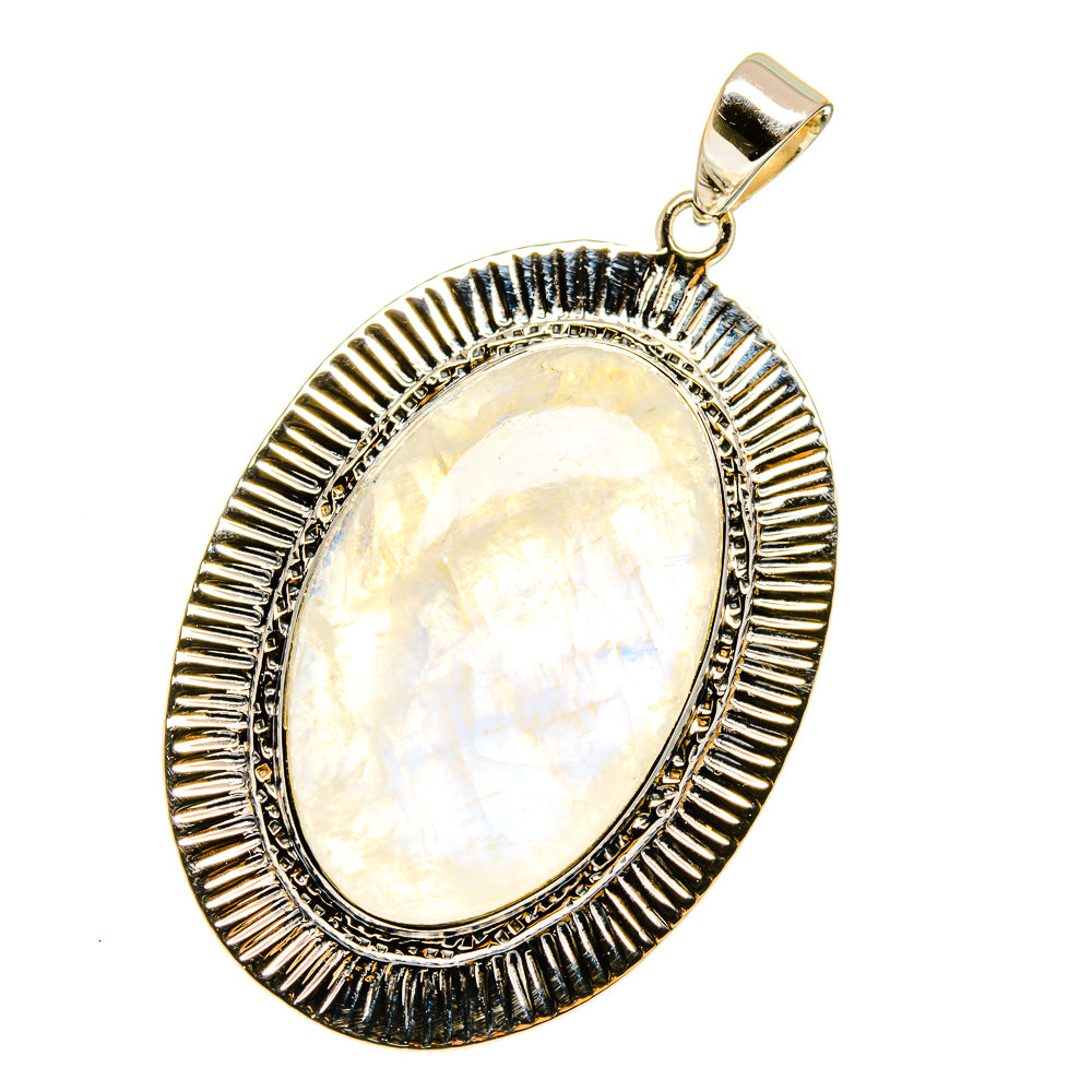 Rainbow Moonstone Pendants handcrafted by Anasilvercos - PD12804