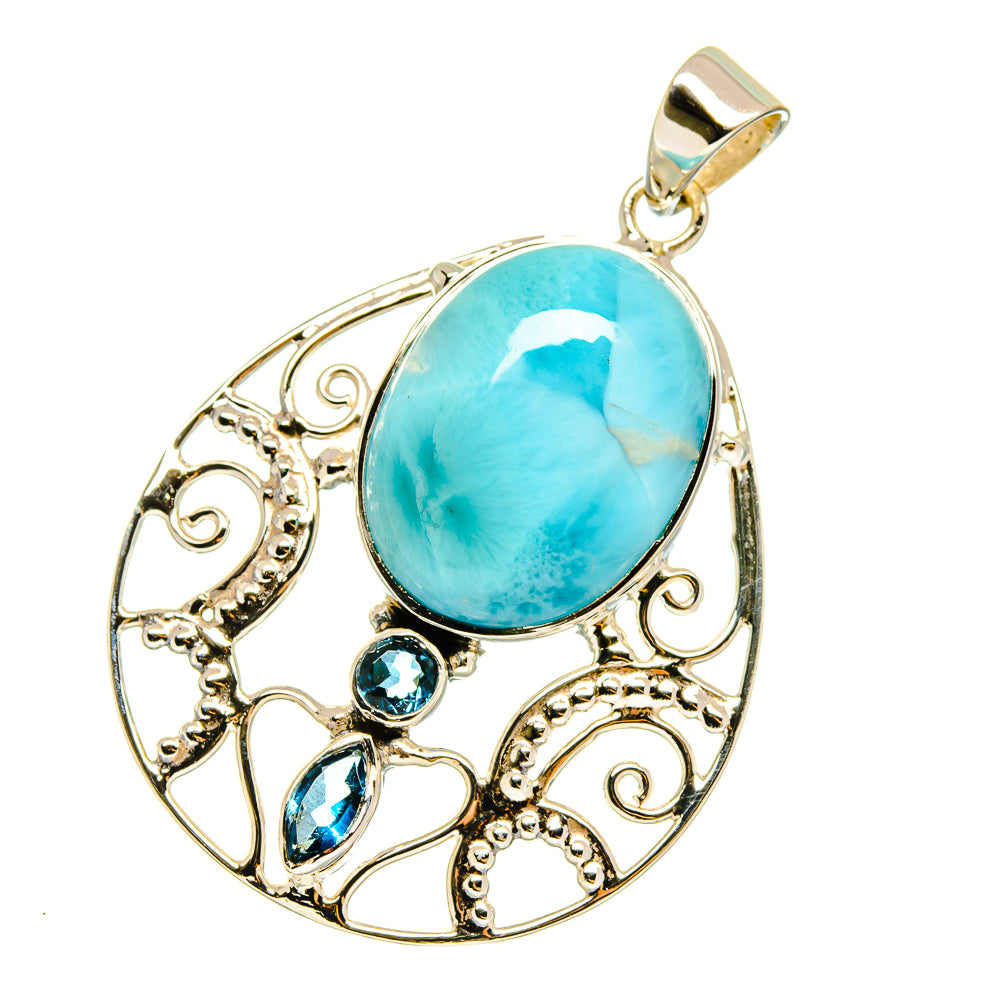 Larimar Pendants handcrafted by Anasilvercos - PD12808