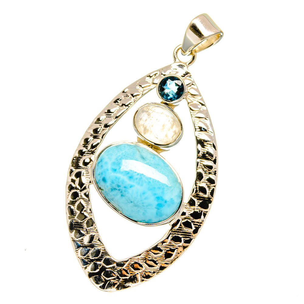 Larimar Pendants handcrafted by Anasilvercos - PD12809
