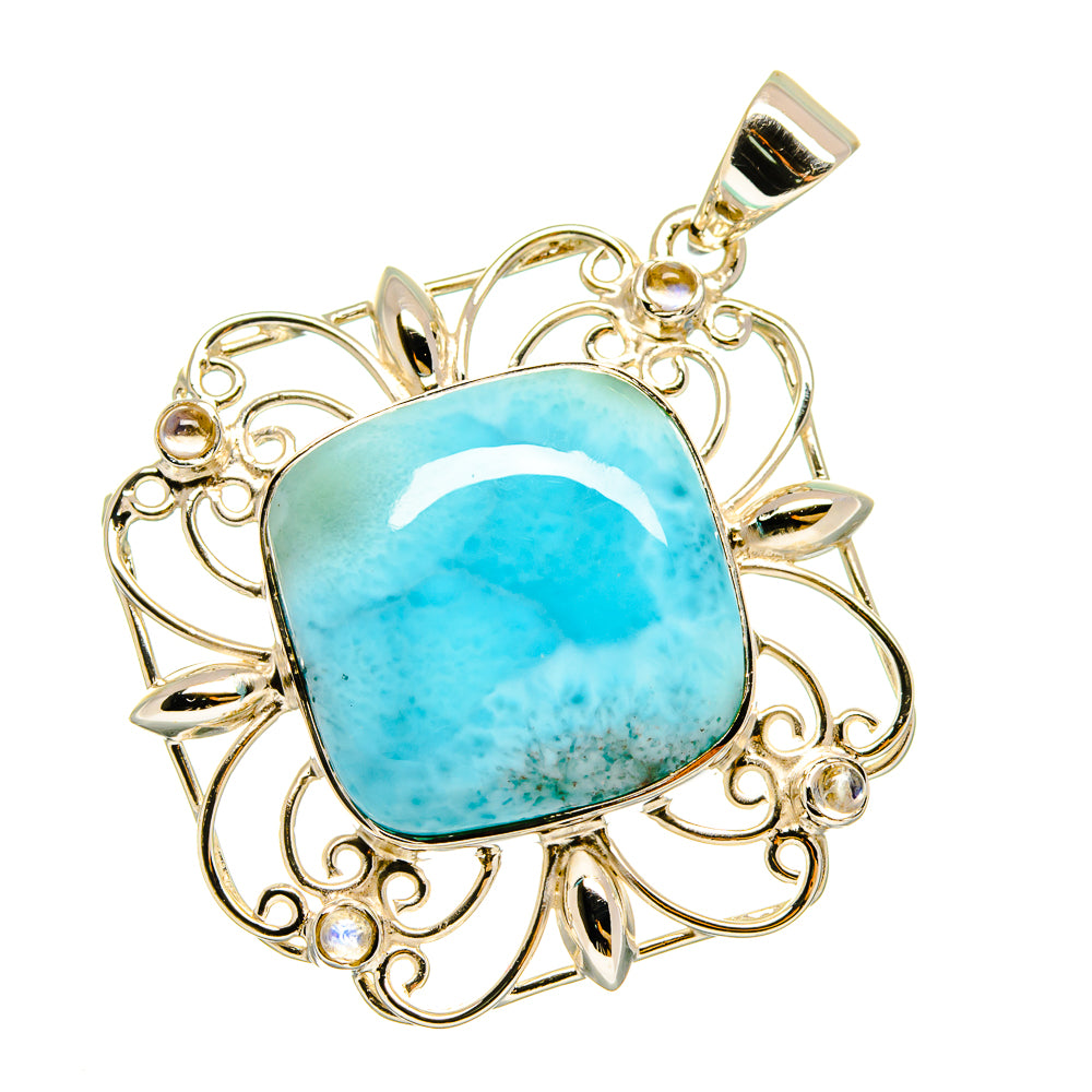 Larimar Pendants handcrafted by Anasilvercos - PD12813