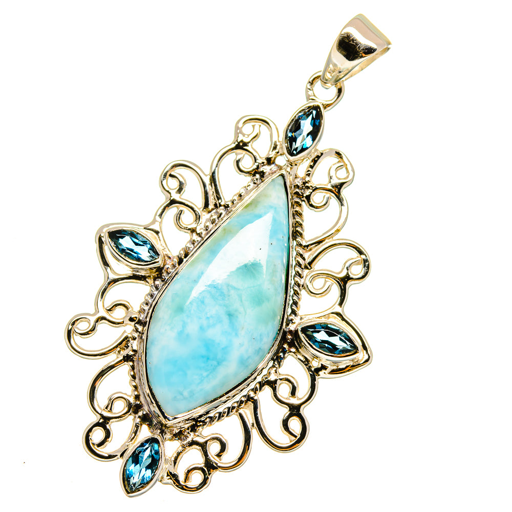 Larimar Pendants handcrafted by Anasilvercos - PD12814