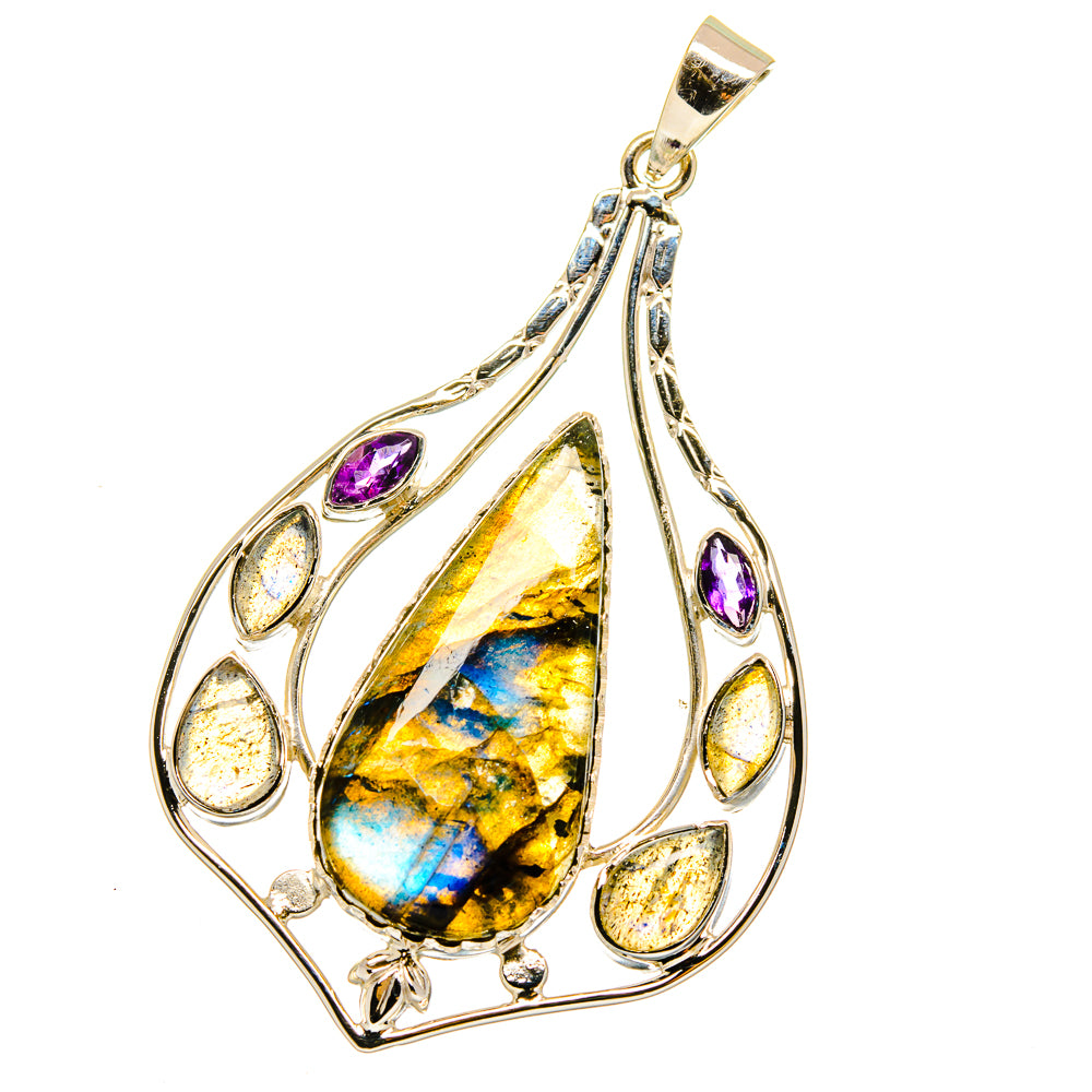 Labradorite Pendants handcrafted by Anasilvercos - PD12815