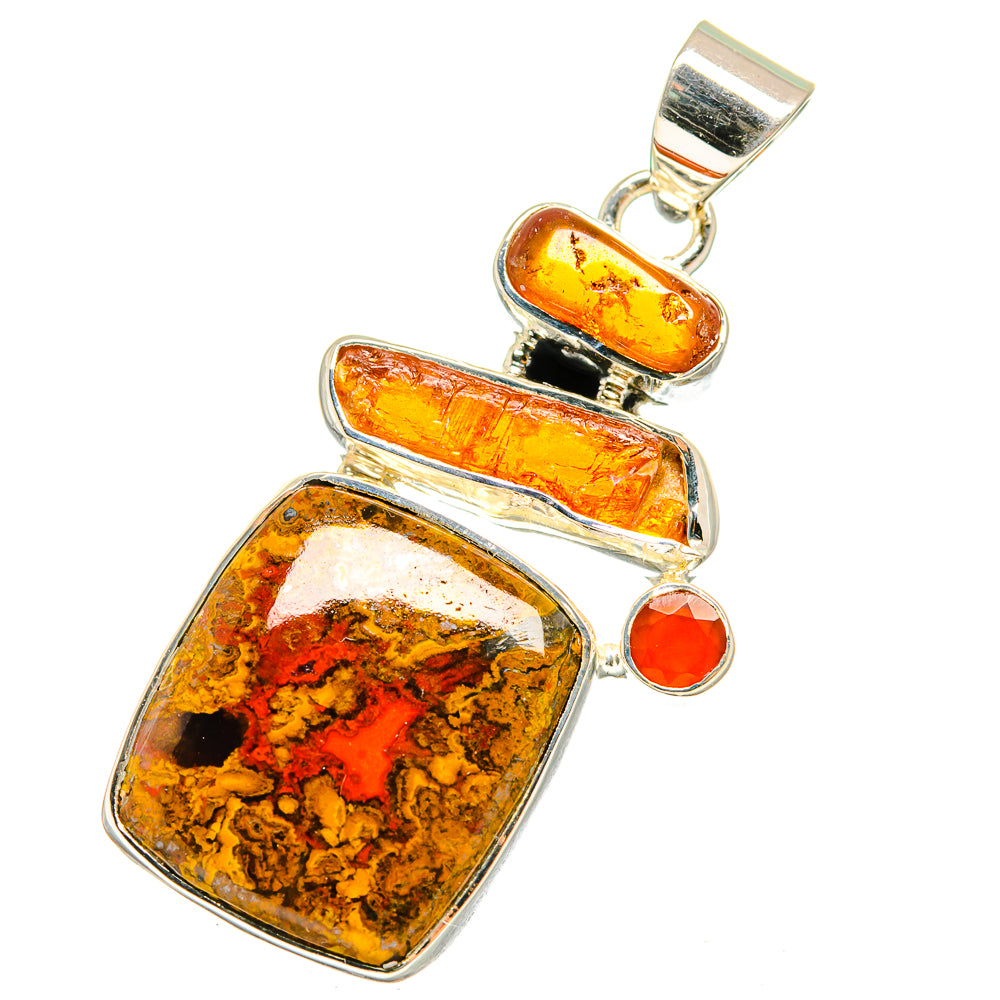 Moroccan Agate Pendants handcrafted by Anasilvercos - PD12824